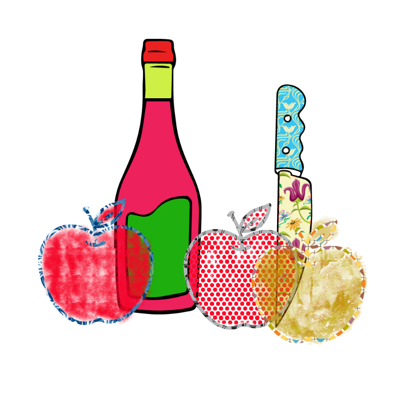 bottle and apples #30 static NFT preview