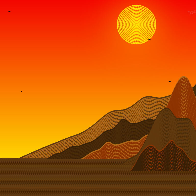 Painted Mountain Sunset #20 static token preview