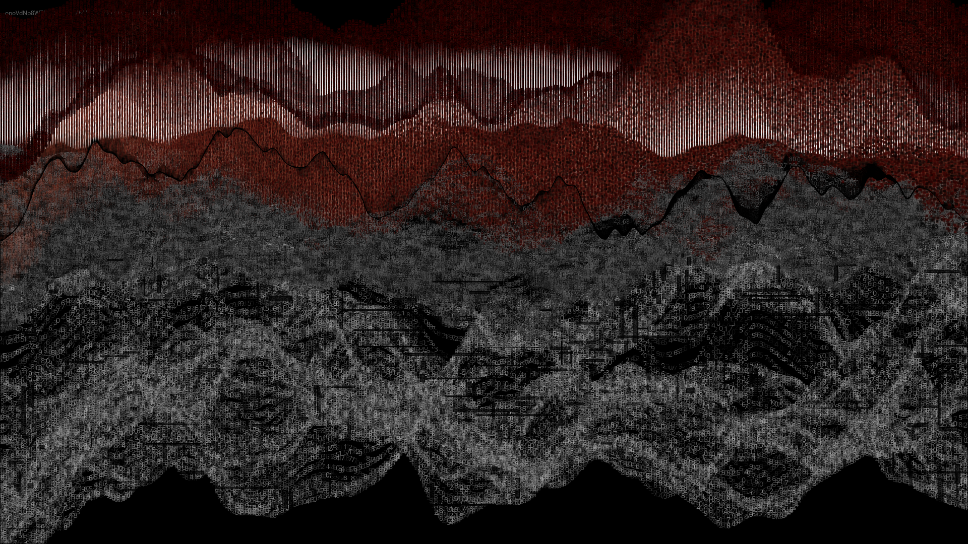 Pixel rain in a data landsacape #140 static NFT preview