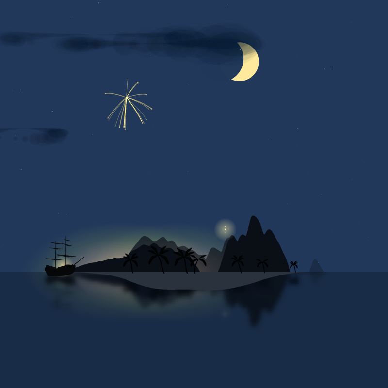 Fireworks Island #1 static token preview