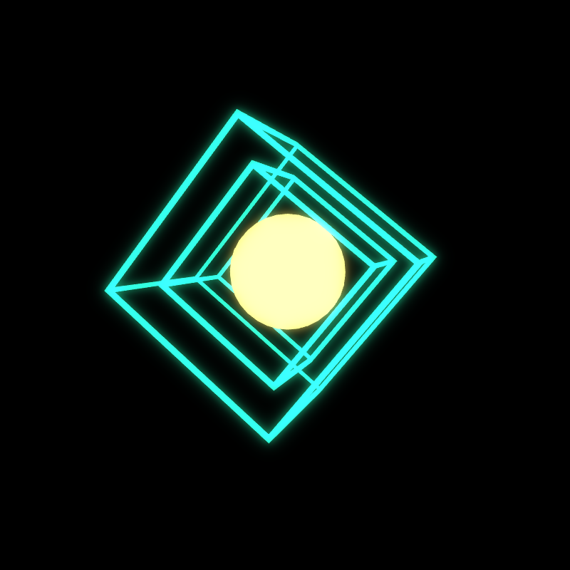 Generative Animation : Two Cube and Sphere #20 static token preview