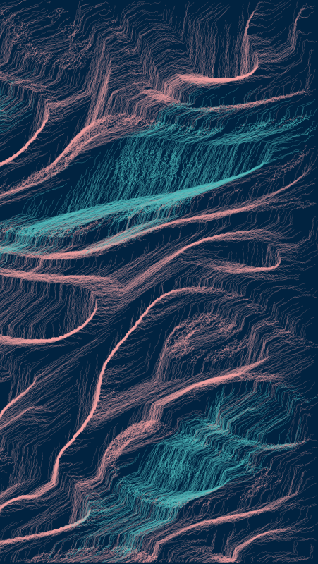 Algoscapes | Rock-face #366 static NFT preview