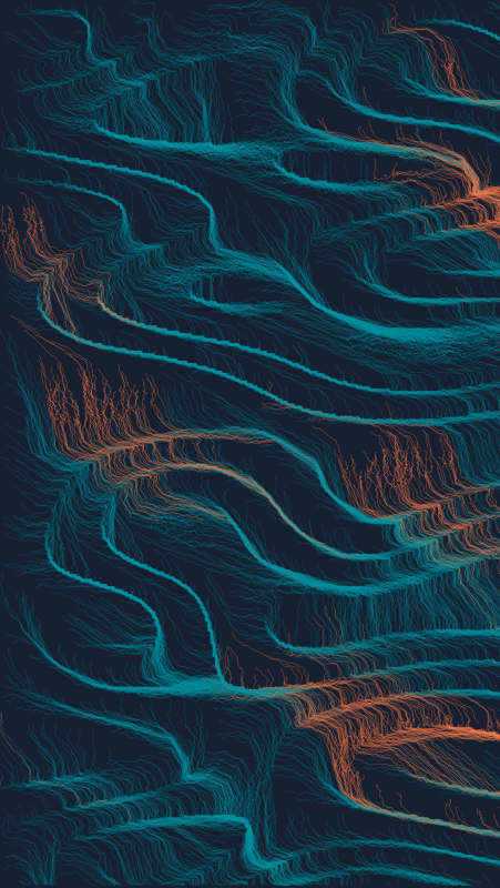 Algoscapes | Rock-face #307 static NFT preview