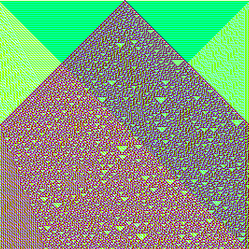 RGB Elementary Cellular Automaton #822 static token preview