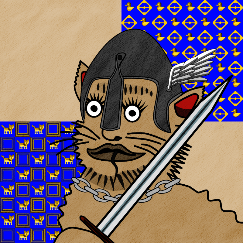 Famous Medieval Cat #87 static token preview