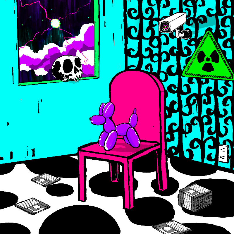 pink chair in the blue room #77 static token preview