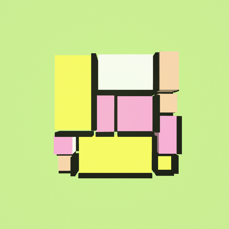Mondrian3D #13 static token preview