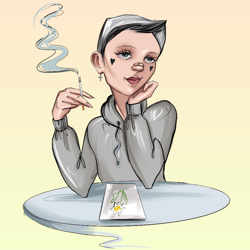 Girl at the table #4 static NFT preview