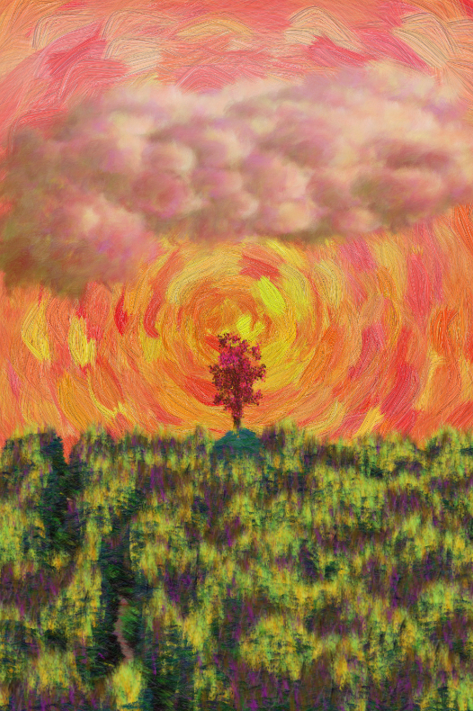 Tree and Cloud #35 static NFT preview