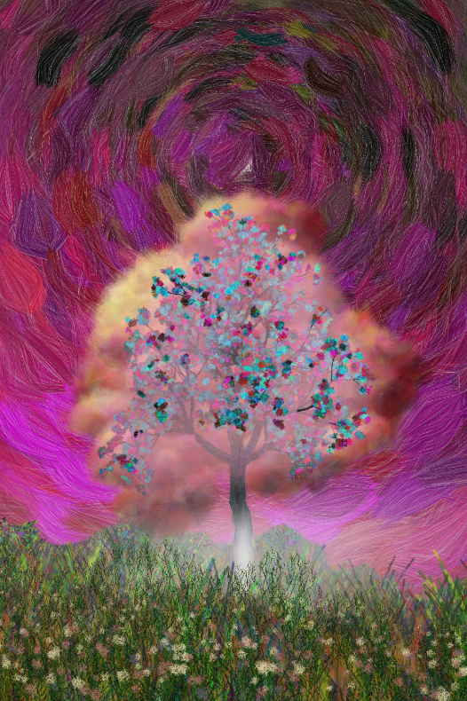 Tree and Cloud #27 static NFT preview