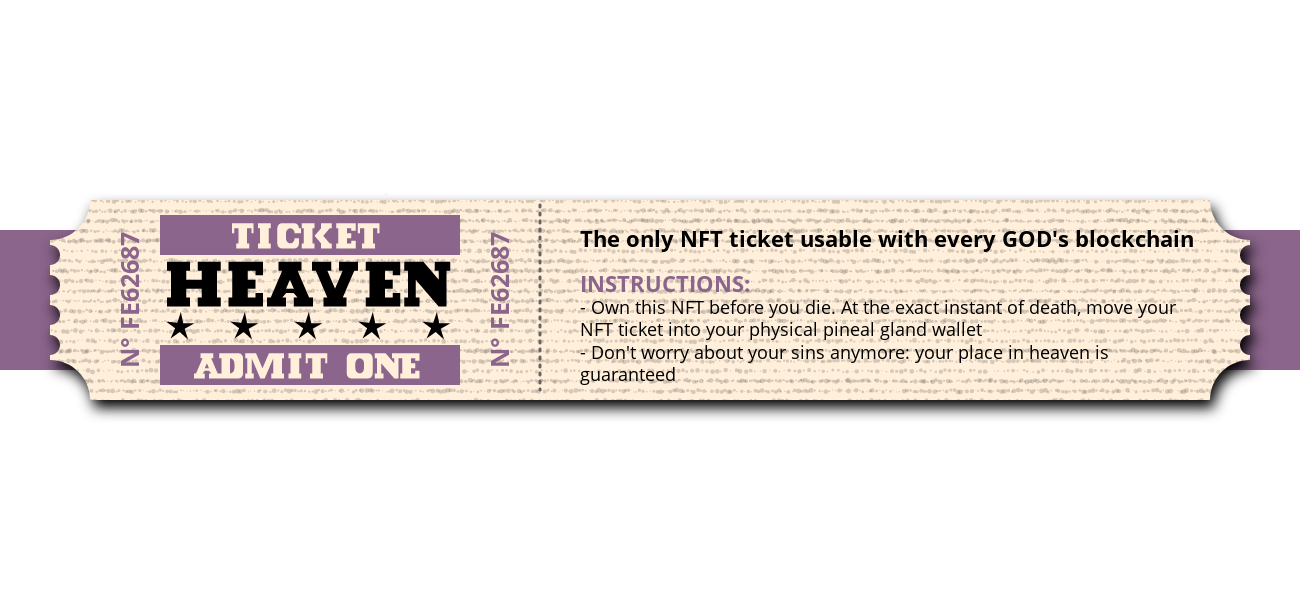 Ticket to Heaven #43 static token preview