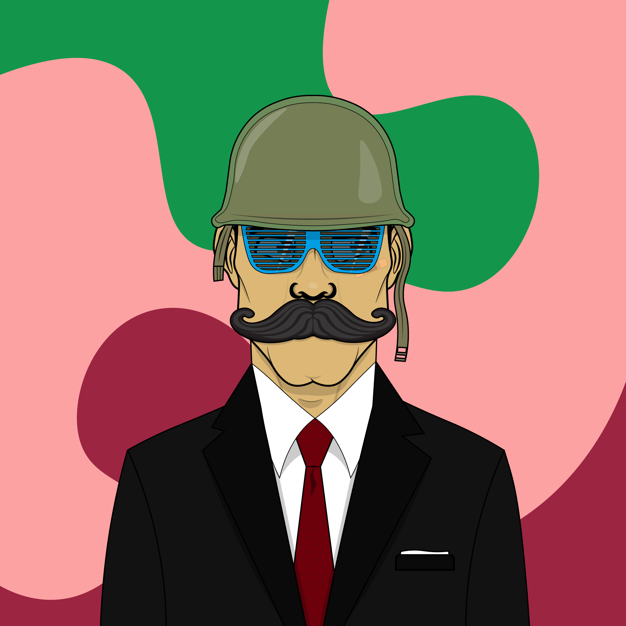 Mustachioed #142 static NFT preview