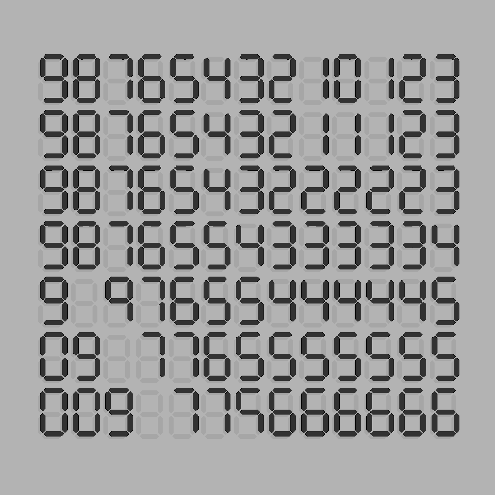 Digits #128 static NFT preview