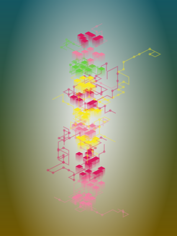 Floating Chained Platforms #86 static NFT preview