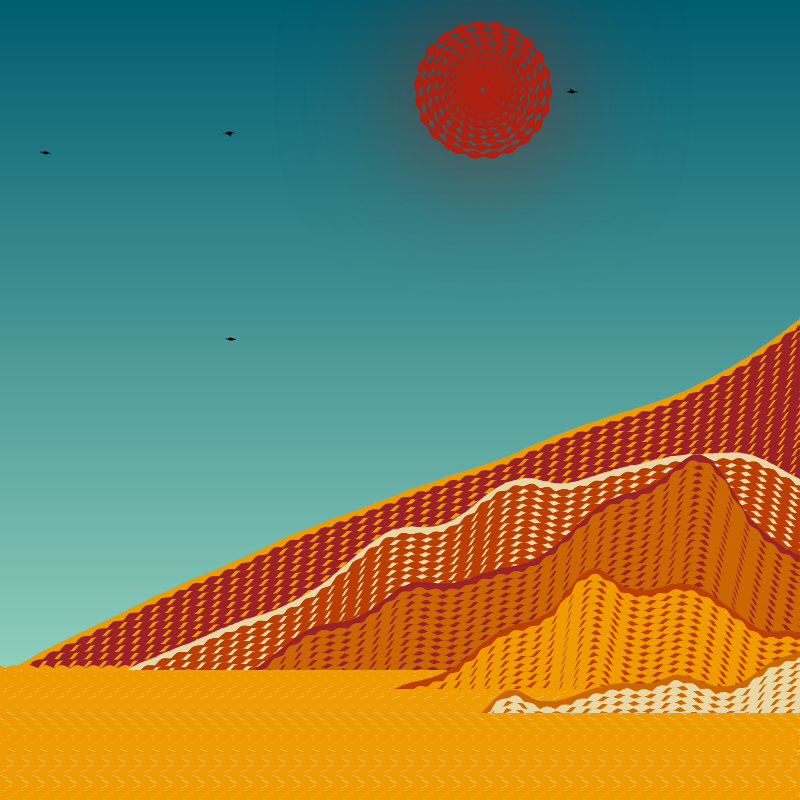 Painted Mountain Sunset #16 static token preview