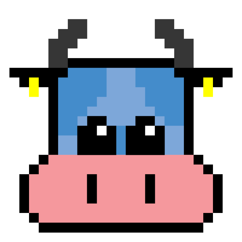 pixel cow #23 static token preview