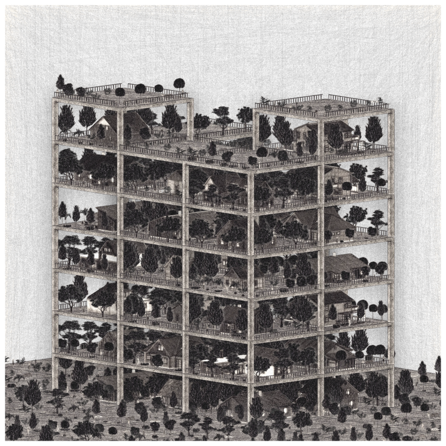 Highrise of Homes #254 static NFT preview