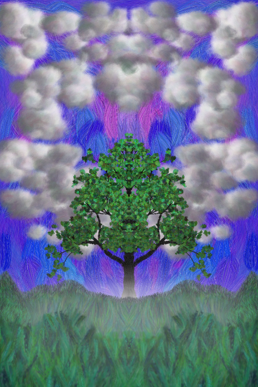 Tree and Cloud #198 static NFT preview