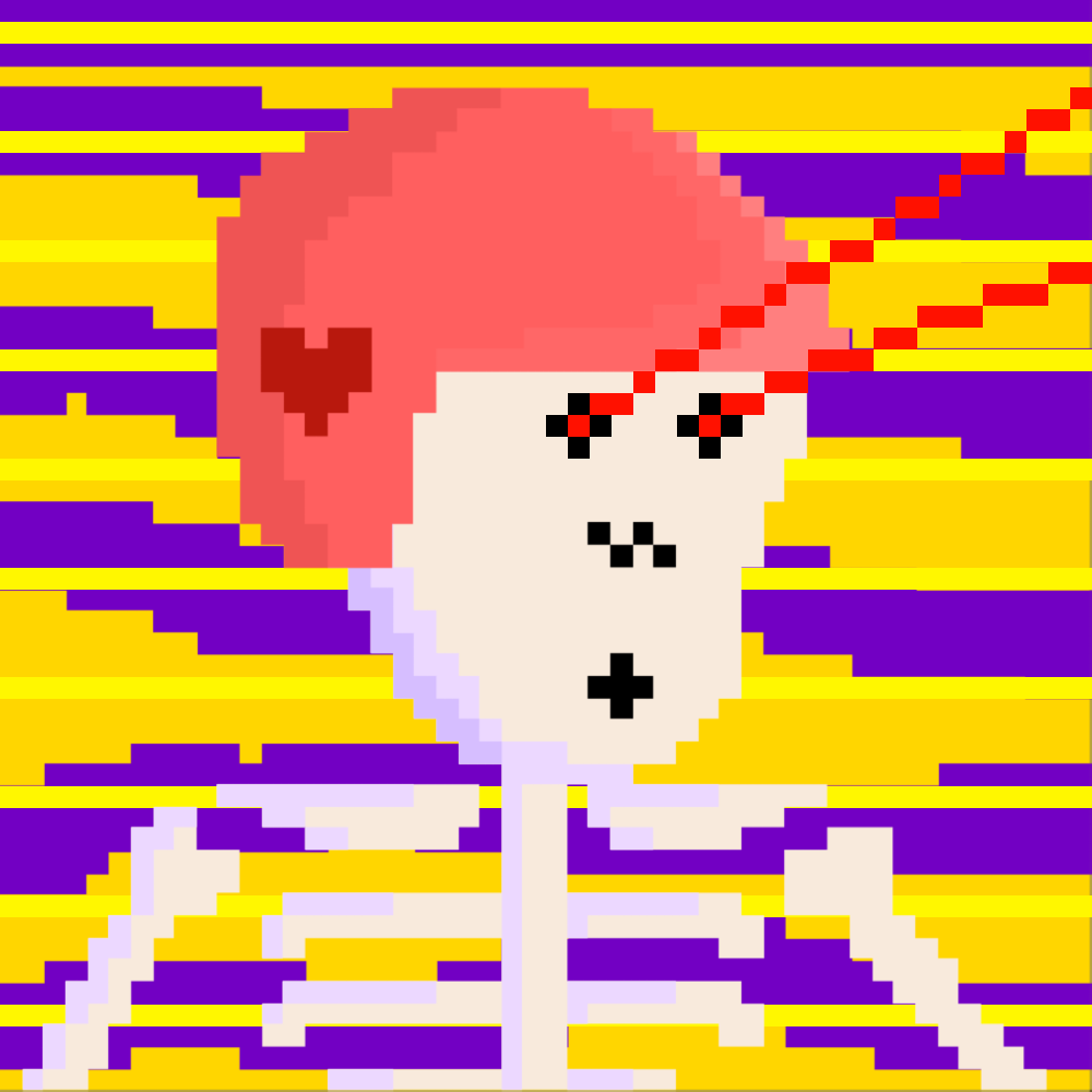 PIXEL SKULLETTI 1 #148 static token preview