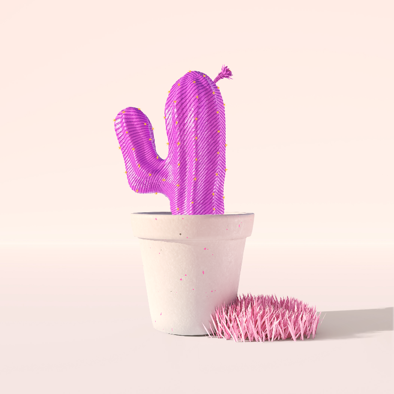 3D Crypto Cacti #44 static NFT preview