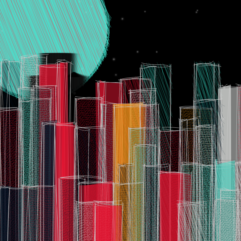 hastily-drawn cityscape sketch #98 static token preview