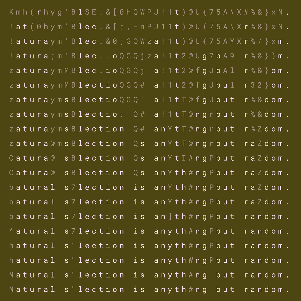 Natural selection #48 static NFT preview