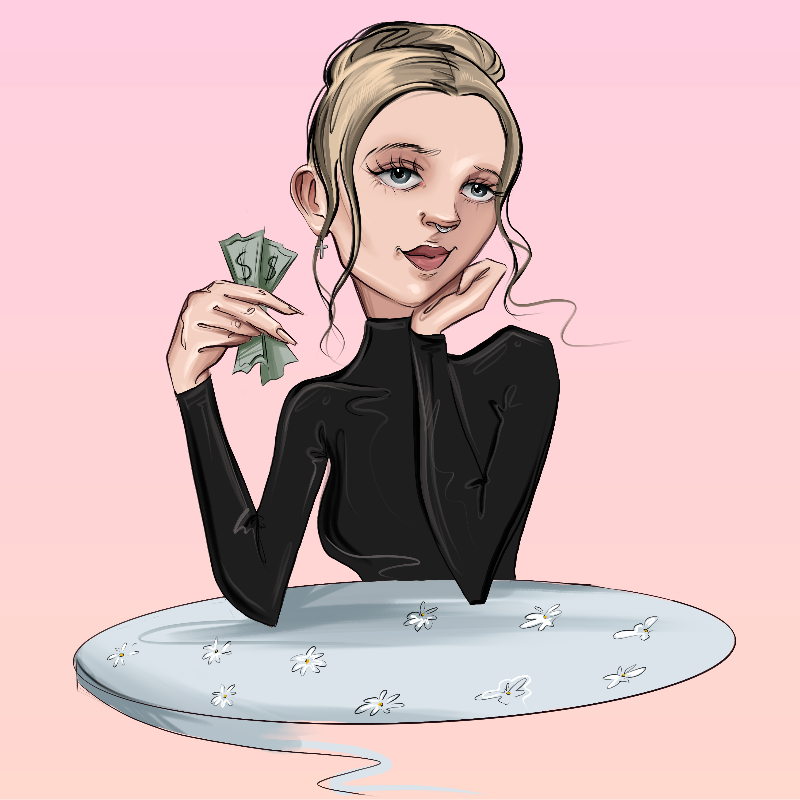 Girl at the table #56 static token preview