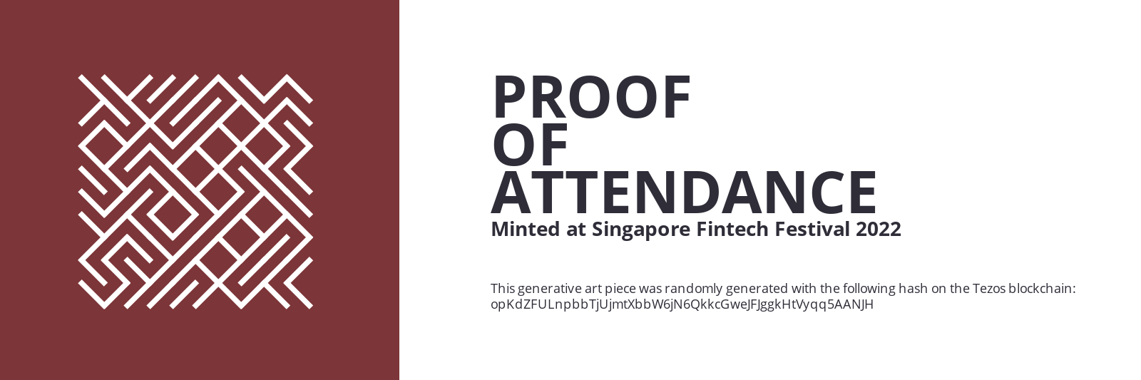 SFF2022 Proof of Attendance Token #487 static token preview