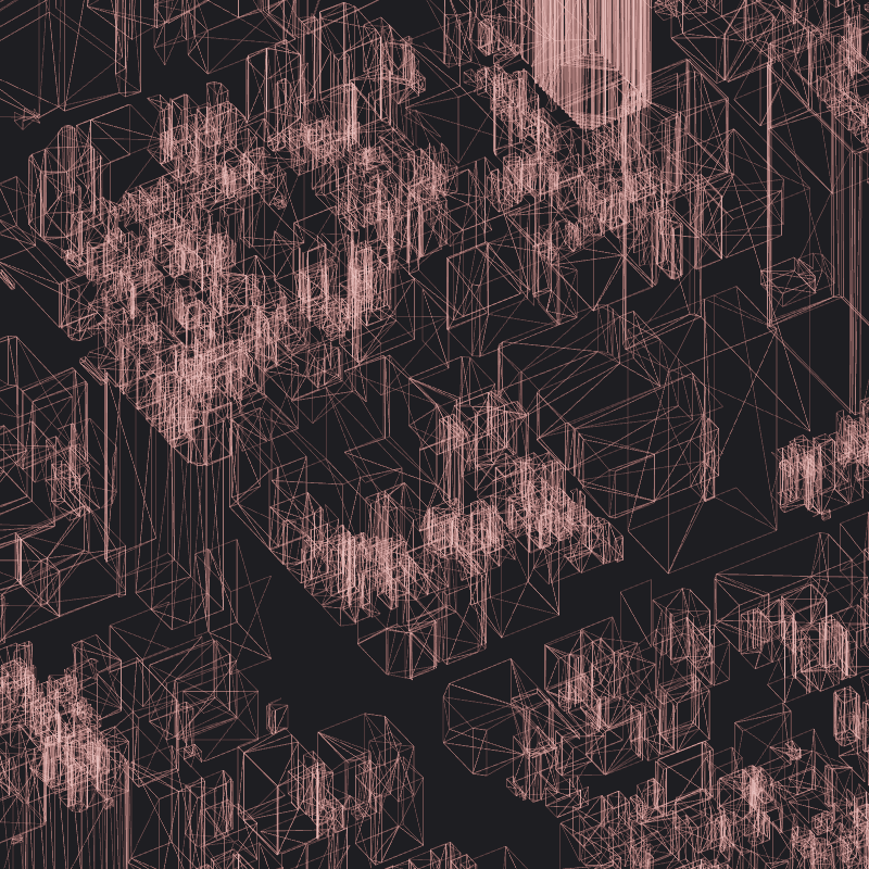 Wireframe City: Tokyo Shibuya #100 static token preview