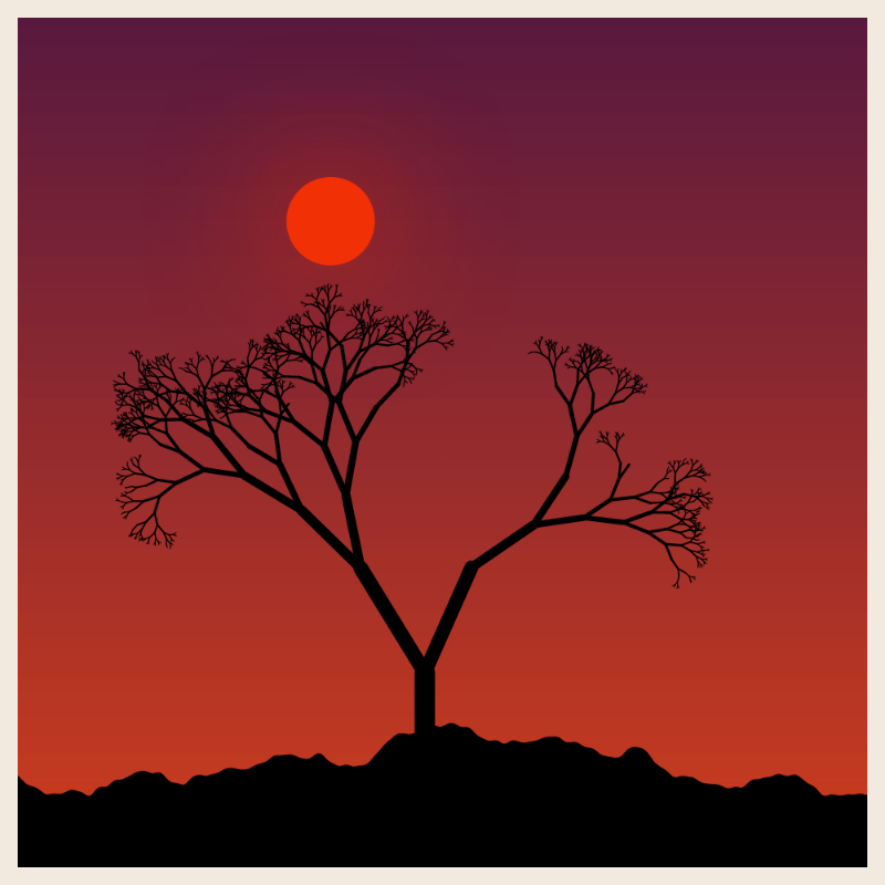 Sunset on cliff #64 static token preview