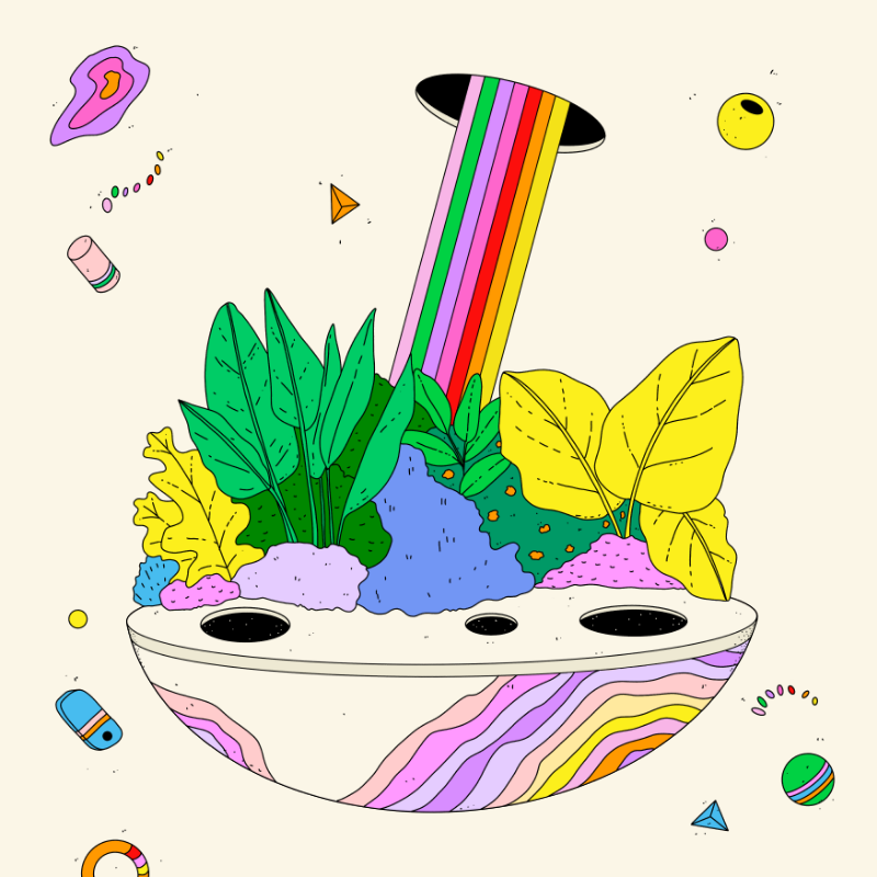 🌈🌴🪐 #162 static NFT preview