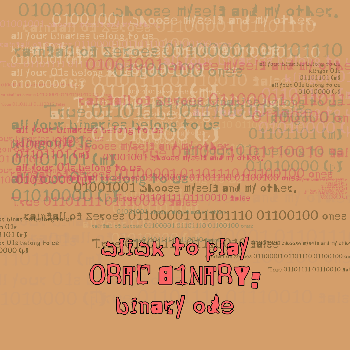 0RAL B1NARY: “BINARY ODE” #72 static token preview