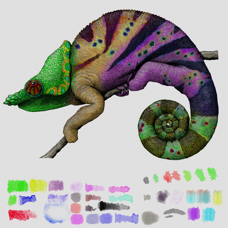 Colorful Cameleon #21 static token preview