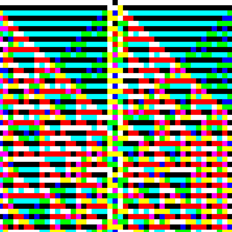 RGB Elementary Cellular Automaton #188 static token preview