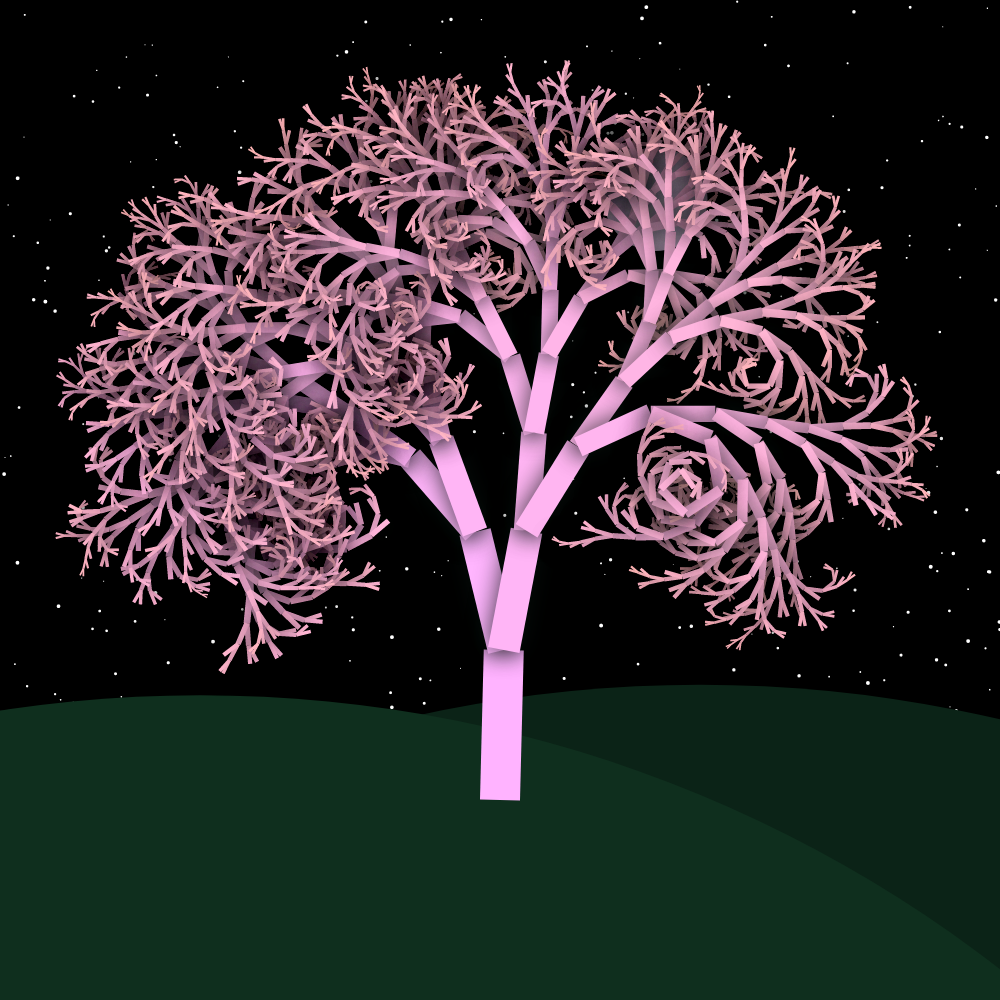 Moonlit Trees of Iterative Fractal Chaos #27 static token preview