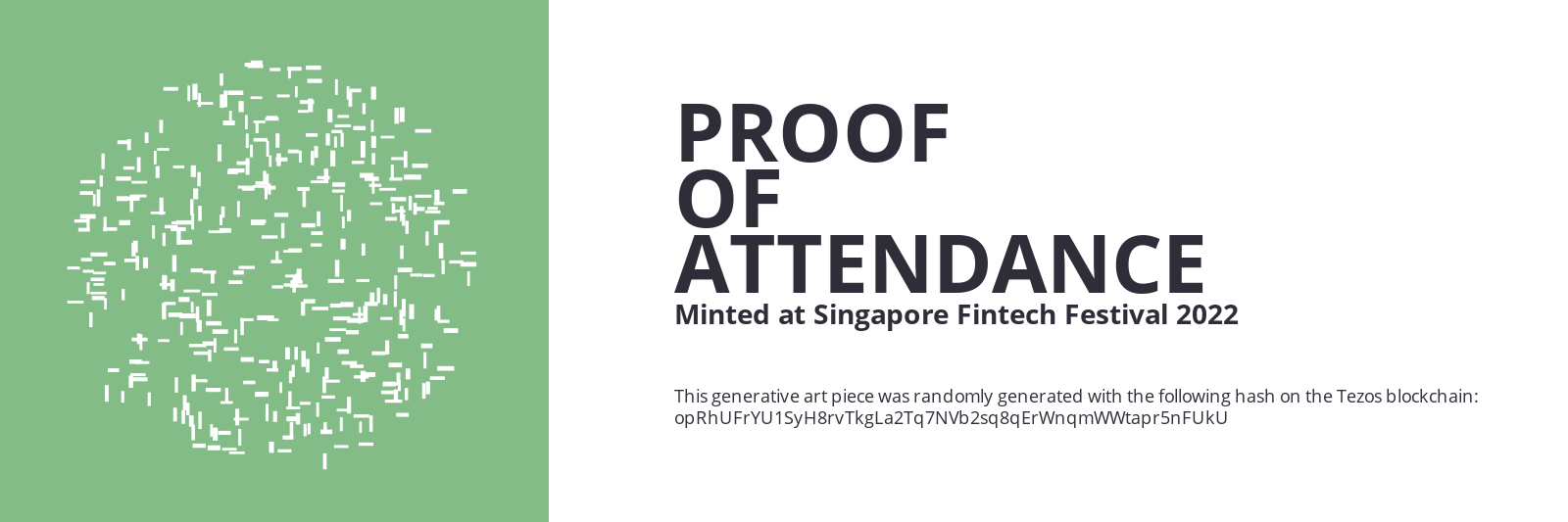 SFF2022 Proof of Attendance Token #168 static token preview