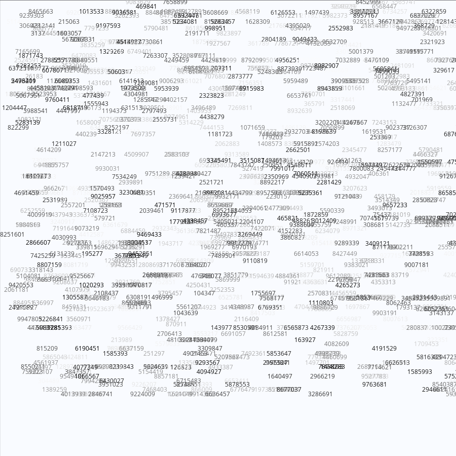Painting by Random Prime Numbers #54 static token preview