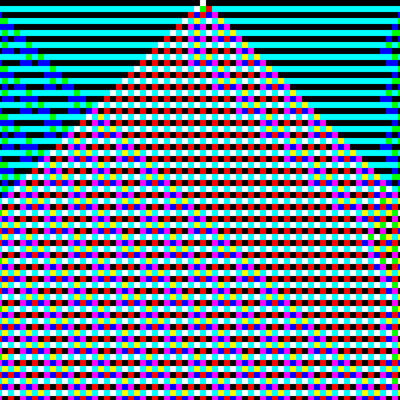 RGB Elementary Cellular Automaton #554 static token preview