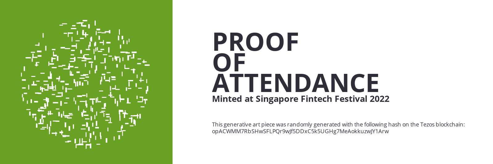 SFF2022 Proof of Attendance Token #1843 static token preview