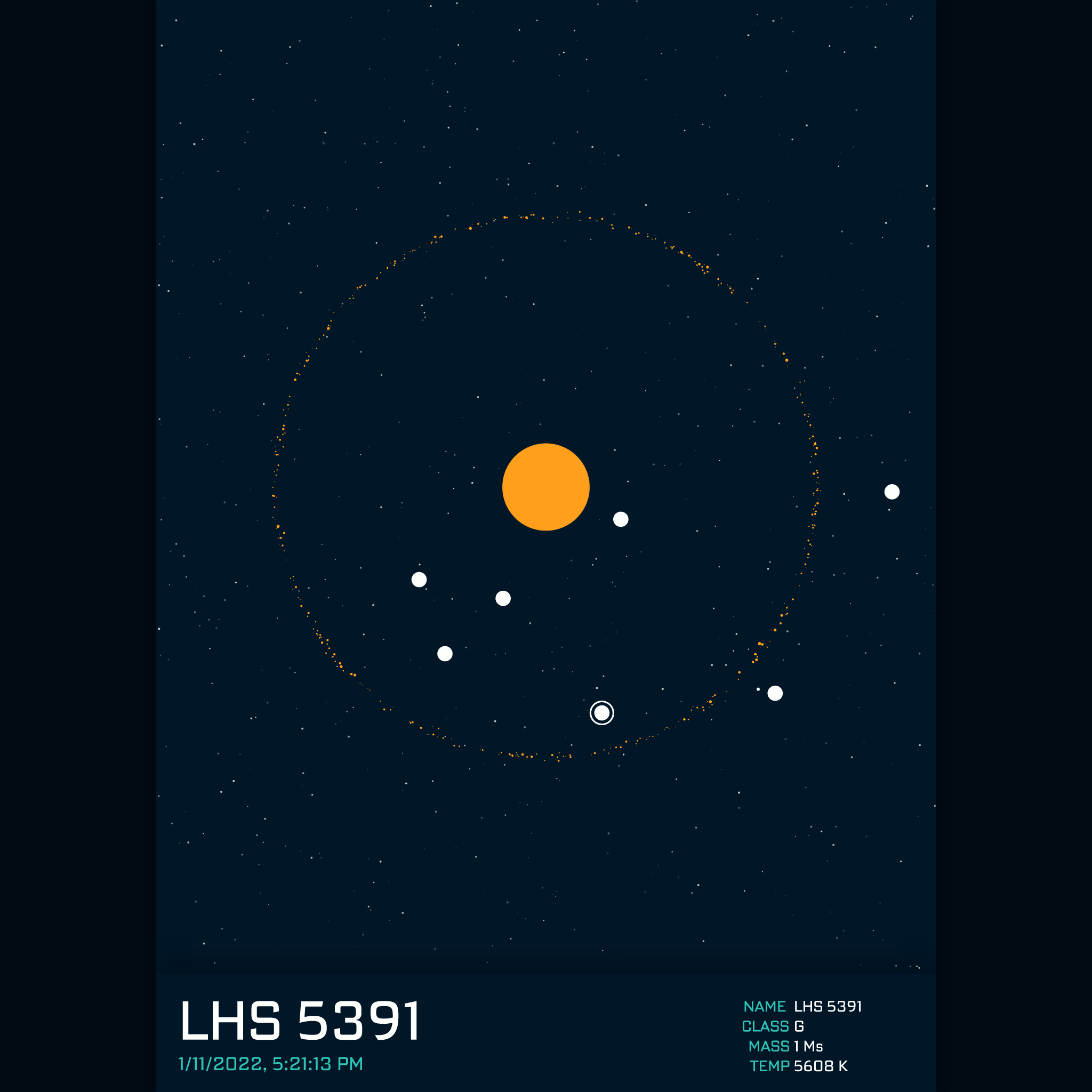 PLANETARY SYSTEM #70 static NFT preview