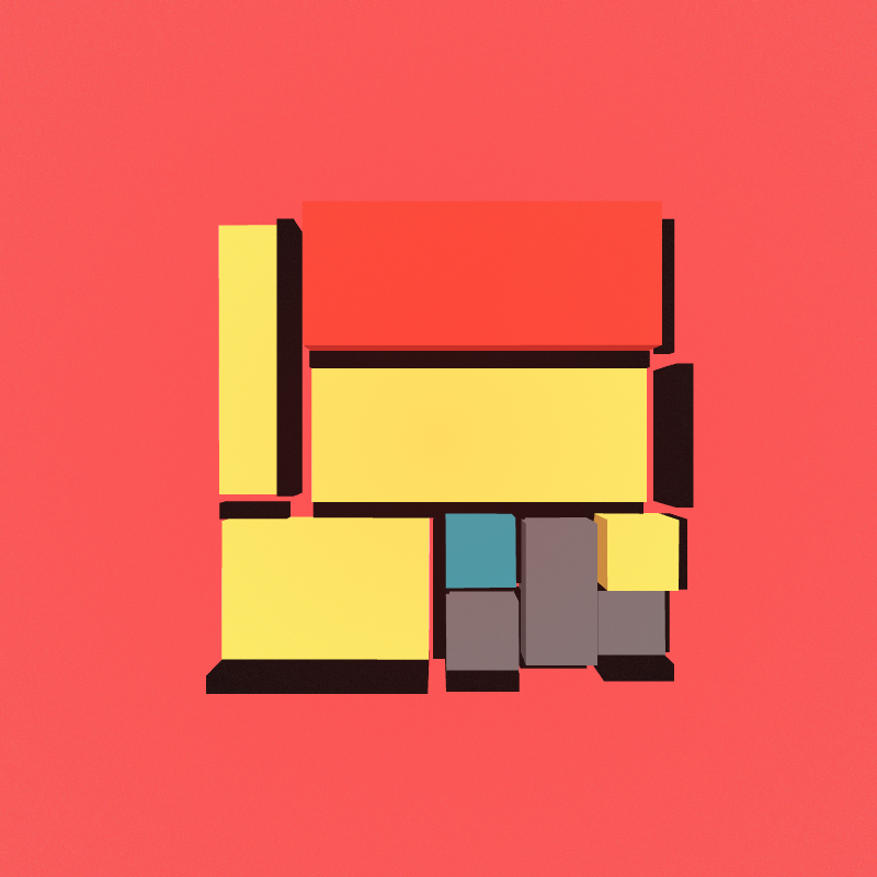 Mondrian3D #17 static token preview