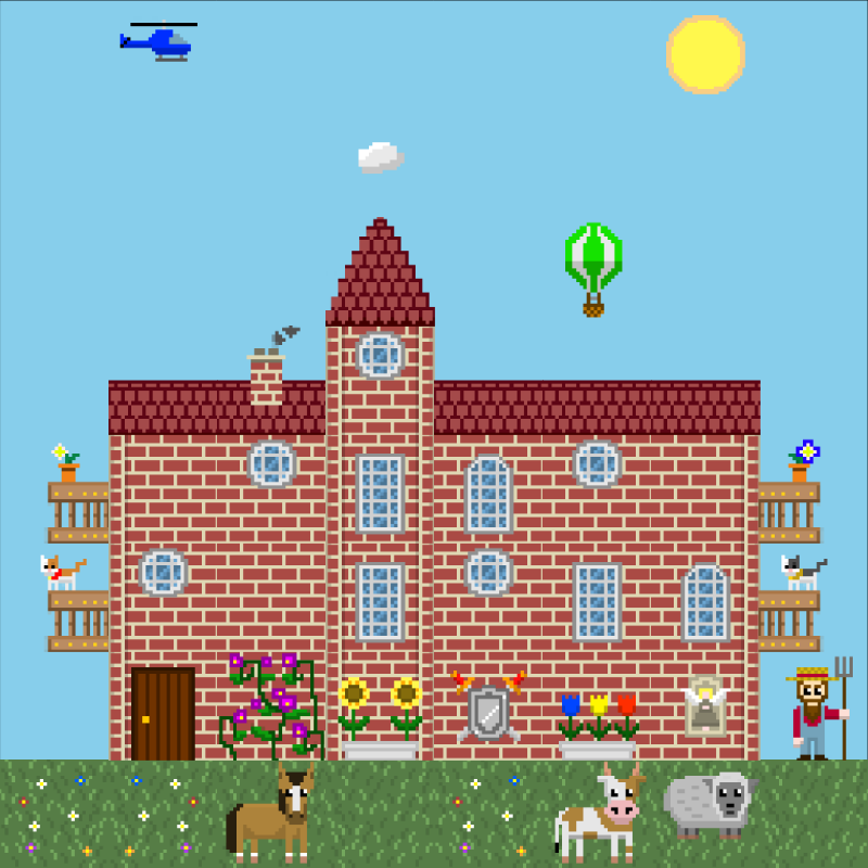 2D Mansion #63 static NFT preview