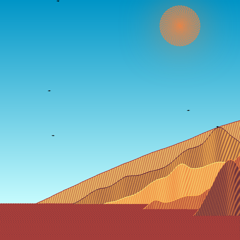 Painted Mountain Sunset #236 static NFT preview
