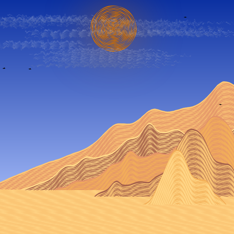 Painted Mountain Sunset #60 static token preview