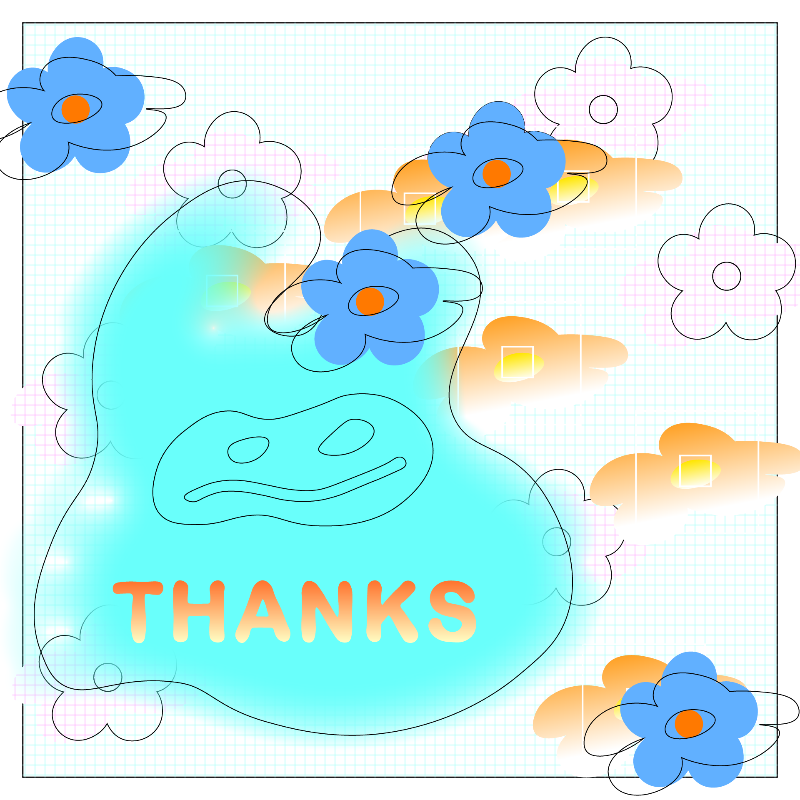 thanks bag and flowers #23 static token preview