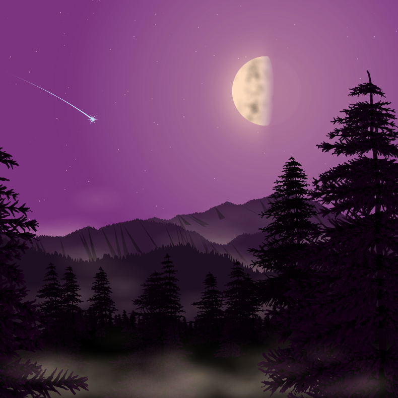 Moonlit Mountains #26 static token preview