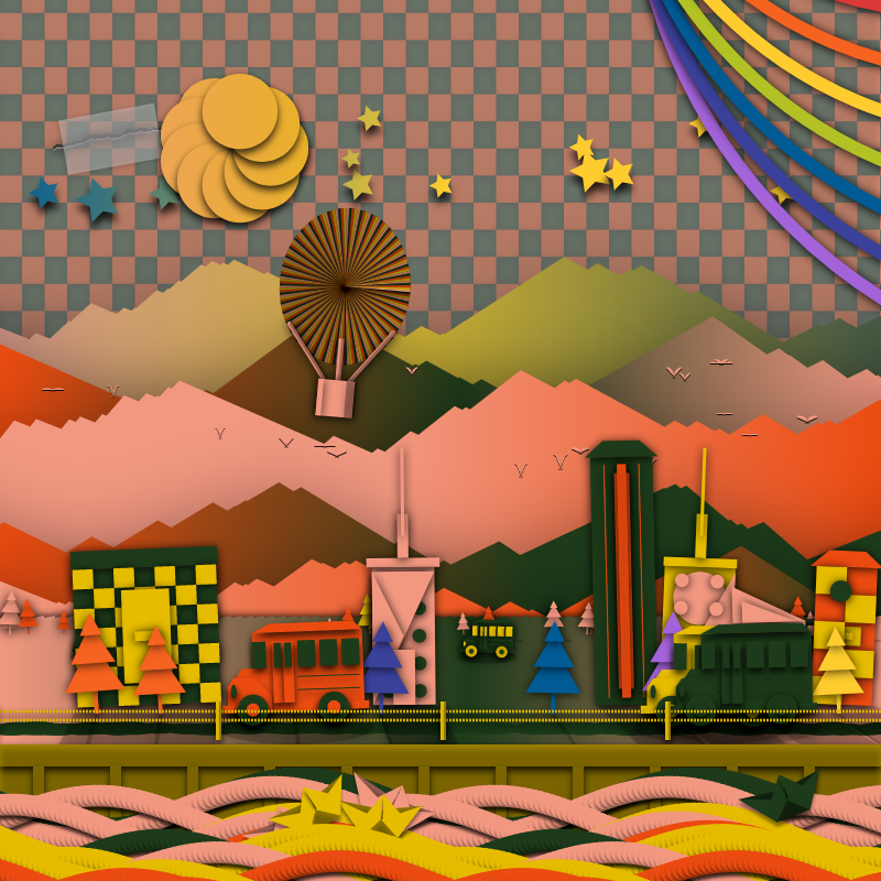 Paper Art 2.5D #45 static token preview