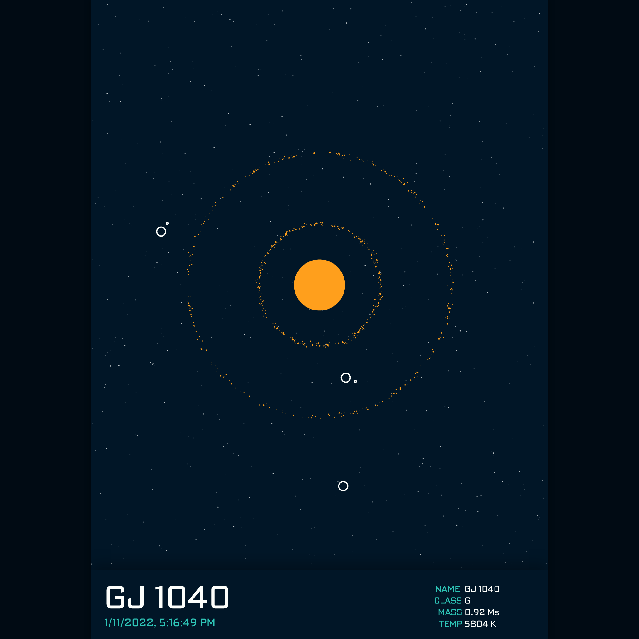 PLANETARY SYSTEM #35 static NFT preview