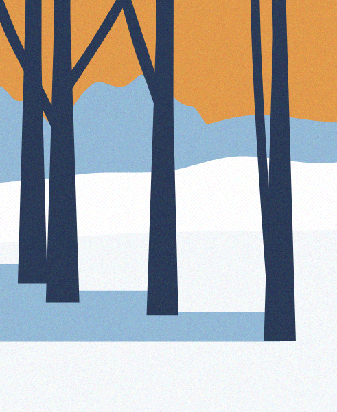 Minimal Snow Landscape #74 static NFT preview