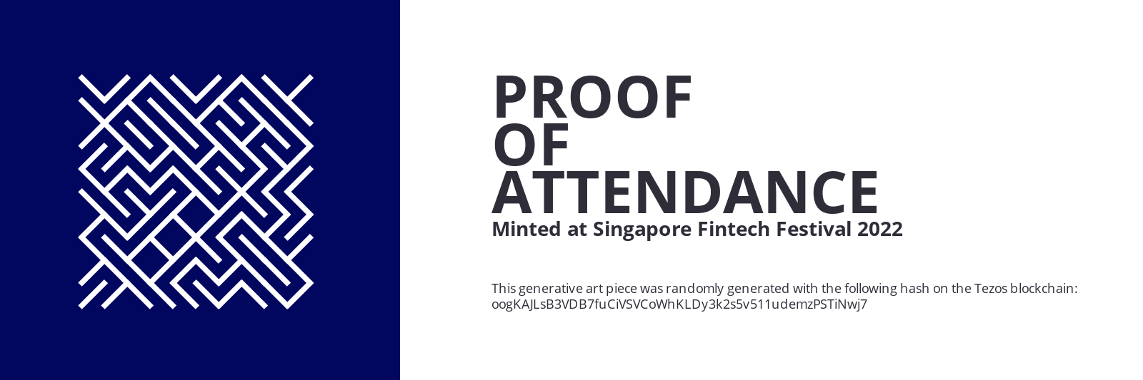 SFF2022 Proof of Attendance Token #2491 static token preview
